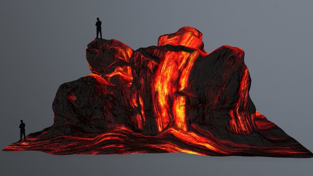 lava rock 3D 模型 .c4d .max .obj .3ds .fbx .stl .blend 