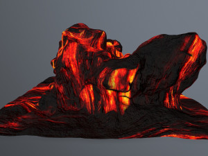 lava rock 3D 模型