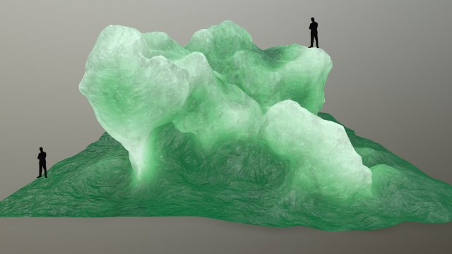 ice rock Model 3D .c4d .max .obj .3ds .fbx .stl .blend 