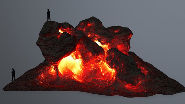 lava rock 3D Model .c4d .max .obj .3ds .fbx .stl .blend 