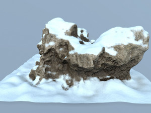 snow rock 3D-Modell
