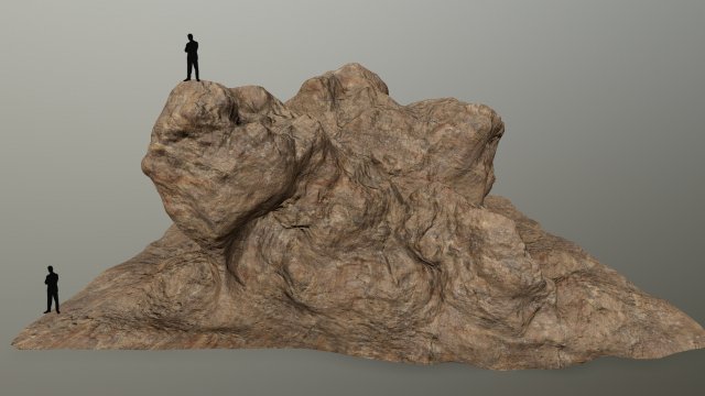 desert rock 3D Model .c4d .max .obj .3ds .fbx .stl .blend 