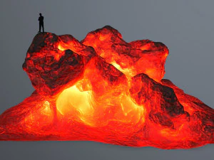 लावा चट्टान 3D मॉडल