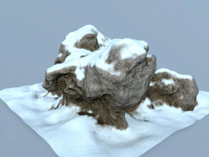 눈 바위 3D 모델