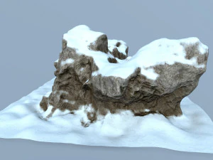 눈 바위 3D 모델