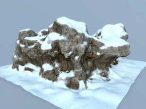 눈 바위 3D 모델