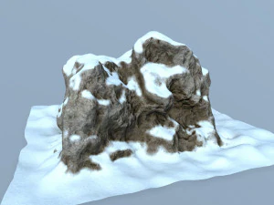 눈 바위 3D 모델