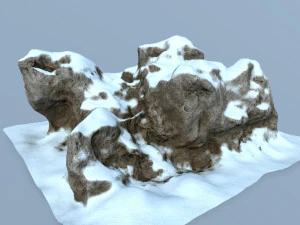 눈 바위 3D 모델