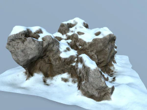 눈 바위 3D 모델