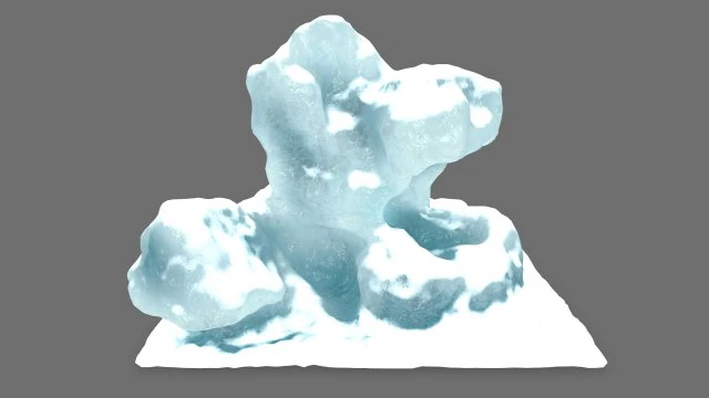 ice rocks 3D Model .c4d .max .obj .3ds .fbx .stl .blend 