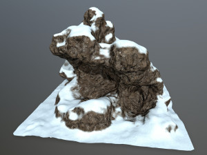 snow rock Model 3D