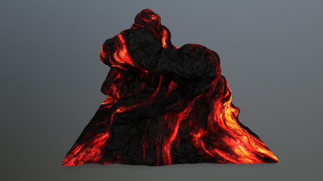 lava rock 3D Модель .c4d .max .obj .3ds .fbx .stl .blend 
