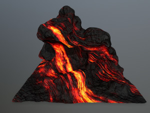 lava rock Model 3D