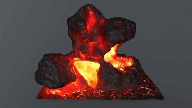 lava rock 3D 模型 .c4d .max .obj .3ds .fbx .stl .blend 
