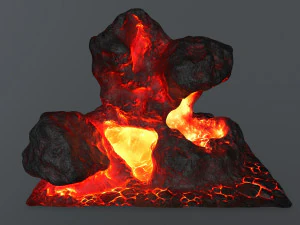 лавовий камінь 3D Модель