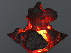 lava rock 3D 模型