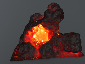 lava rock 3D 模型
