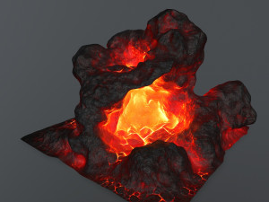 lava rock 3D 模型