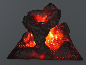 lava rock 3D 模型