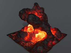 lava rock 3D 模型