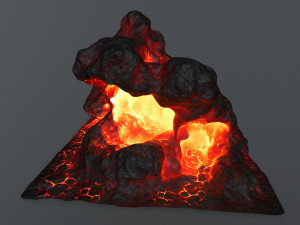lava rock 3D 模型