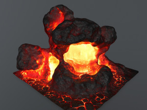 lava rock 3D 模型