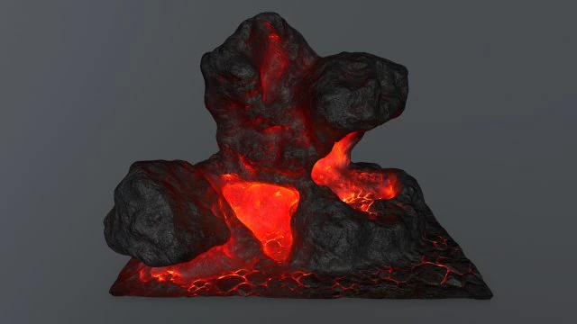 lava rock 3D Model .c4d .max .obj .3ds .fbx .stl .blend 