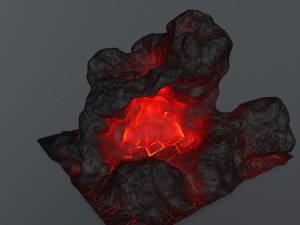 lava rock Model 3D