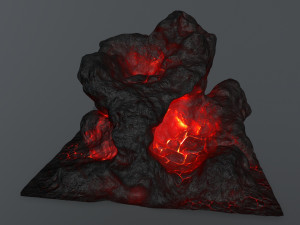lava rock Model 3D