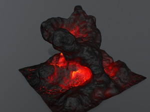 lava rock Model 3D