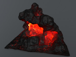 lava rock Model 3D