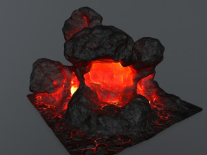 lava rock Model 3D