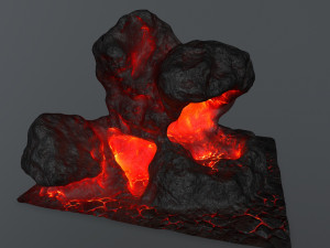 lava rock Model 3D