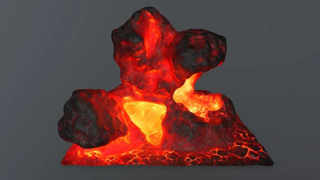 lava rock 3D Model .c4d .max .obj .3ds .fbx .stl .blend 