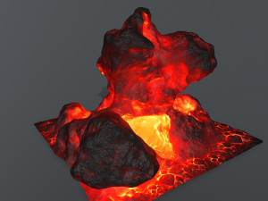 lava rock 3D 模型