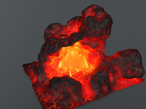 lava rock 3D 模型