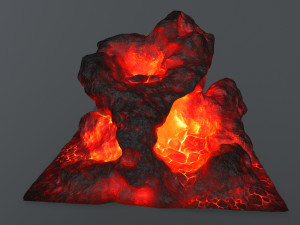 lava rock 3D 模型