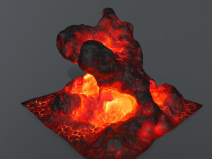 lava rock 3D 模型