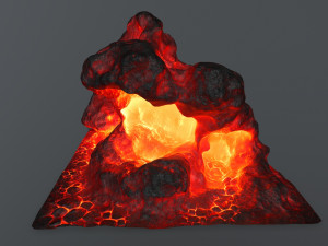 lava rock 3D 模型