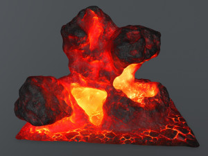 lava rock 3D 模型