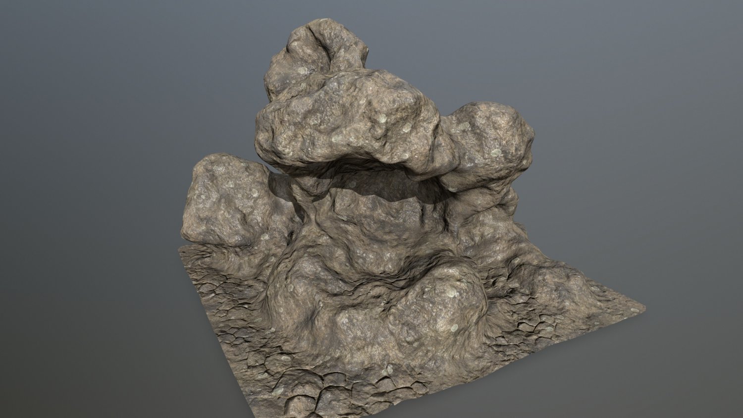 Rock 3d model. Rock model.