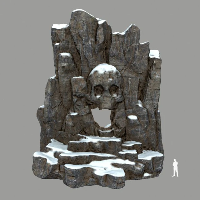 skull cave 3D Model .c4d .max .obj .3ds .fbx .stl .blend