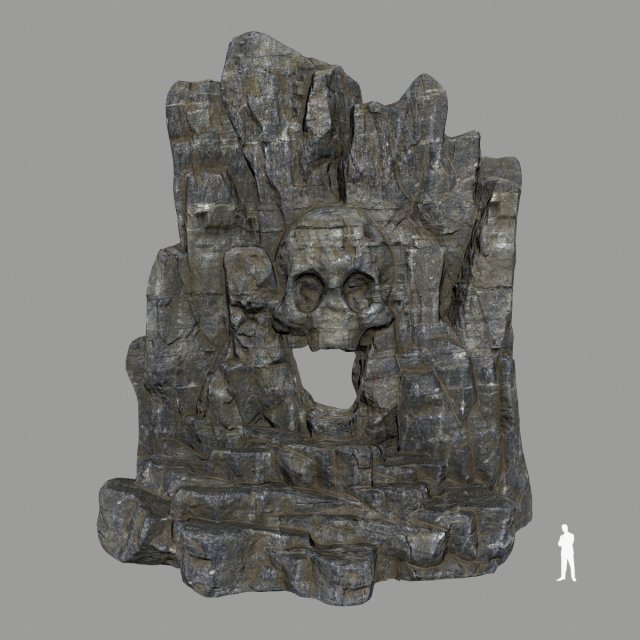 skull cave 3D 模型 .c4d .max .obj .3ds .fbx .stl .blend 