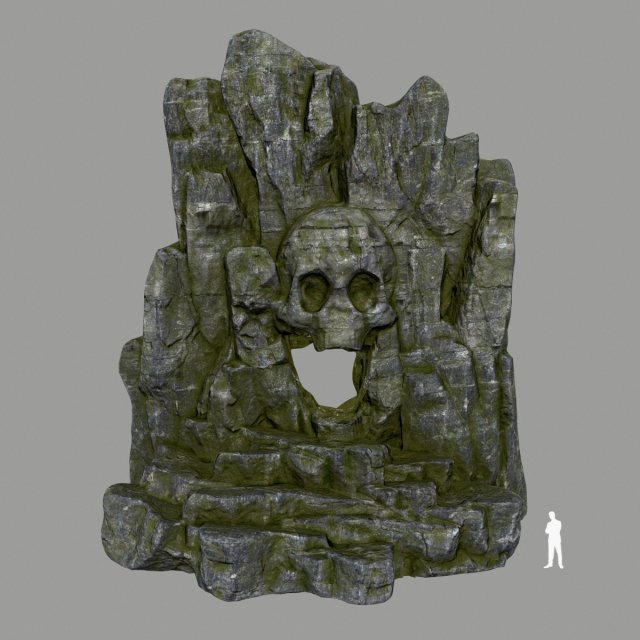 skull cave 3D Model .c4d .max .obj .3ds .fbx .stl .blend 