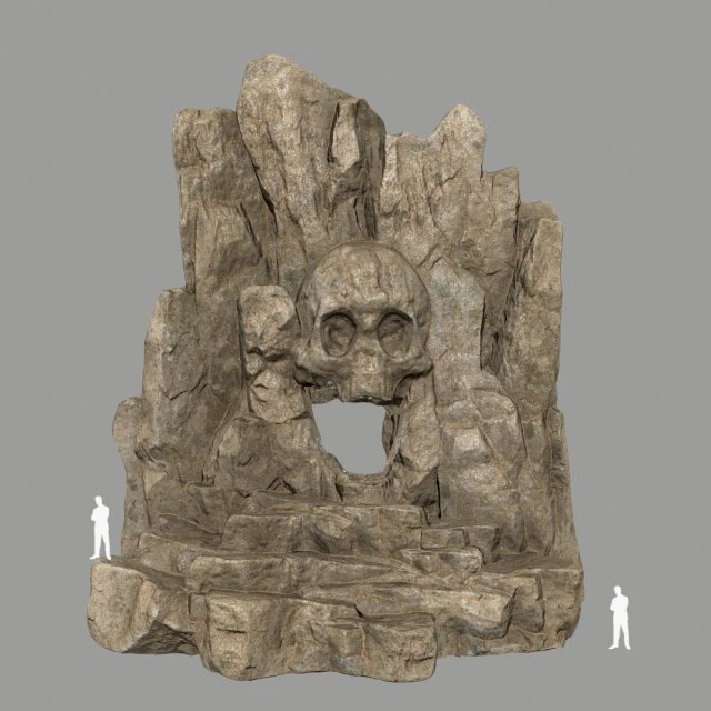 skull cave 3D Model .c4d .max .obj .3ds .fbx .stl .blend 