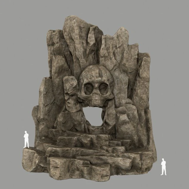 skull cave 3D Model .c4d .max .obj .3ds .fbx .stl .blend 