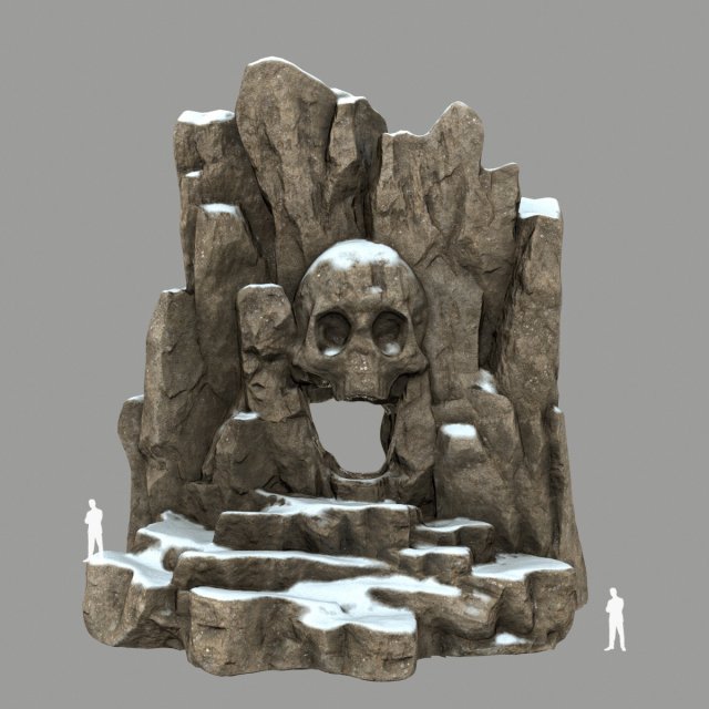 skull cave Modèle 3D .c4d .max .obj .3ds .fbx .stl .blend 