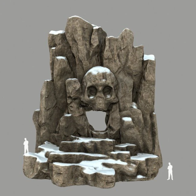 skull cave 3D Model .c4d .max .obj .3ds .fbx .stl .blend 