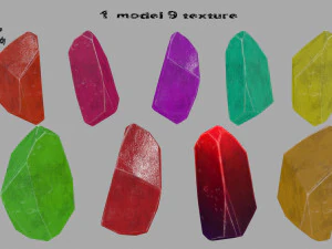 набір кристалів 3 3D Модель