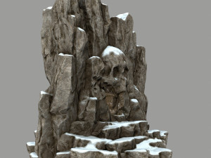 snow skull cave 3D 모델